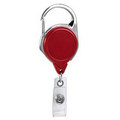 Blank Red No-Twist Carabiner Retractable Reel